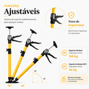 Kit Elevex - Suporte Telescópico e Ajustável, 100% Antiderrapante + Brinde Laser Level Pro 3